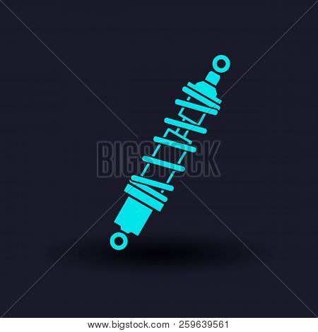 Car Suspension Isolated Icon On White Background, Auto Service, Repair, Car Detail
