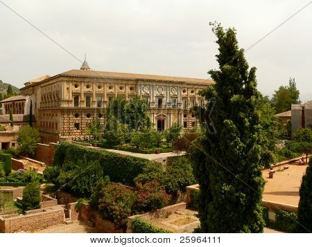 Garden of Alhambra, Granada, Spain.