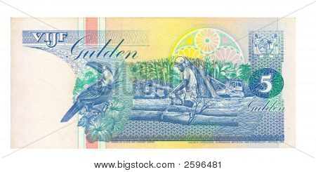 5 Gulden Bill Surinam