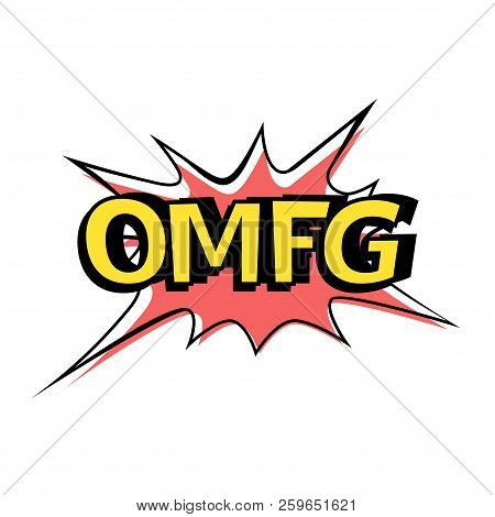 Vector Omfg Speech Bubble. Colorful Emotional Icon Isolated On White Background. Comic And Cartoon S