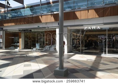 Torrevieja, Alicante, Spain - 18 Sept 2018 :  Habeneras Centro Comercial, Shopping Centre Near Torre
