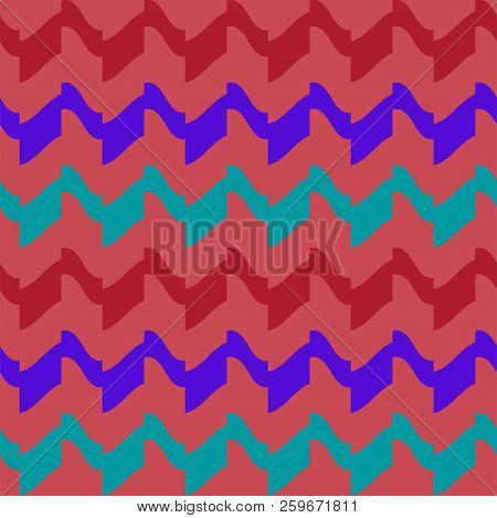Seamless Pattern Background With Abstract Elements, Colorful Illustration