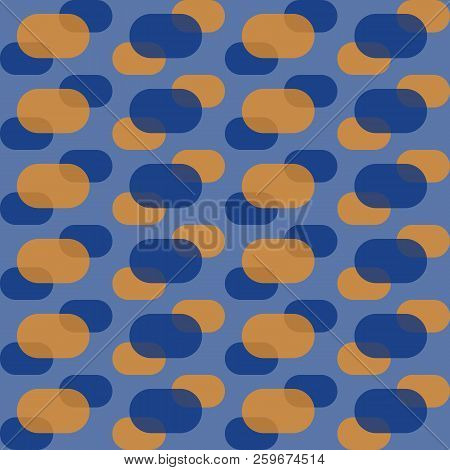 Seamless Pattern Background With Abstract Elements, Colorful Illustration