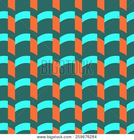 Seamless Pattern Background With Abstract Elements, Colorful Illustration