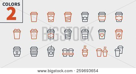Coffee To Go Food Ui Pixel Perfect Well-crafted Vector Thin Line Icons 48x48 Ready For 24x24 Grid Fo
