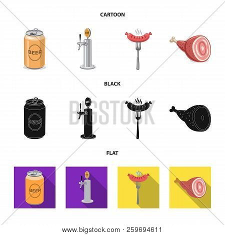 Vector Illustration Of Pub And Bar Symbol. Set Of Pub And Interior Vector Icon For Stock.