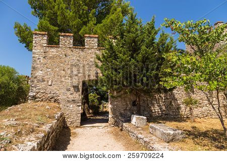 Butrint, Albania- 29 June 2014: Venetian Citadel In The Area Ancient City Buthrotum, Ancient Greek A
