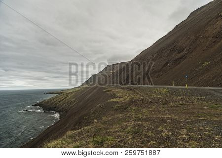 Coastline Of The Northern Tip Of Trollaskagi Peninsula, Iceland