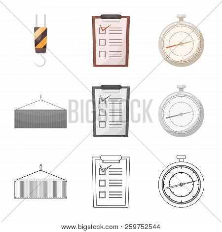 Vector Design Of Goods And Cargo Icon. Set Of Goods And Warehouse Stock Symbol For Web.