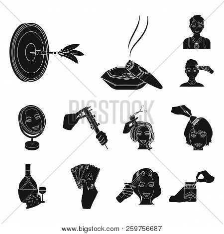 Manipulation By Hands Black Icons In Set Collection For Design. Hand Movement Vector Symbol Stock We