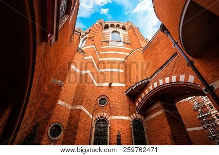 London, Uk - May 13 2018: Westminster Cathedral Or The Metropolitan Cathedral Of The Precious Blood