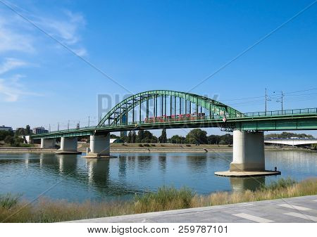 Belgrade, Serbia, September 20, 2018. Old Sava Streetcar Bridge On Sava River. The Bridge Will Be Di