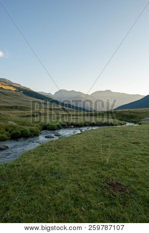 River In Baqueira In Summer, Valle De Aran