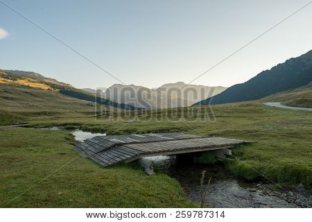 River In Baqueira In Summer, Valle De Aran
