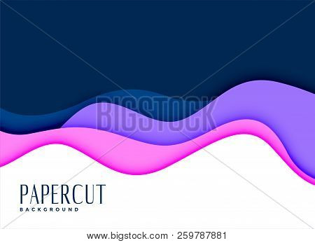Stylish Background Of Layred Papercut Concept Vector