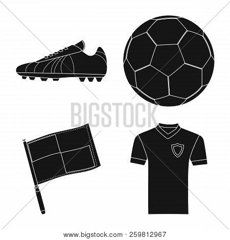 Vector Design Of Soccer And Gear Symbol. Set Of Soccer And Tournament Vector Icon For Stock.