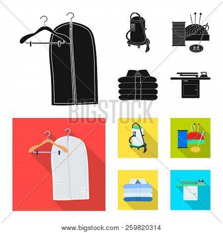 Vector Illustration Of Laundry And Clean Symbol. Collection Of Laundry And Clothes Vector Icon For S