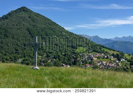 Landscape At The Village Of Arosio In Malcantone Valley On Switzerland