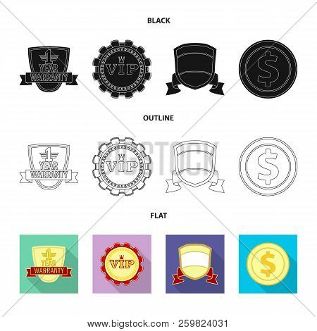 Isolated Object Of Emblem And Badge Symbol. Set Of Emblem And Sticker Vector Icon For Stock.