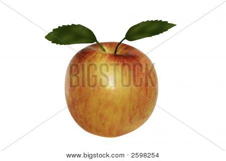 Bunt roter Apfel