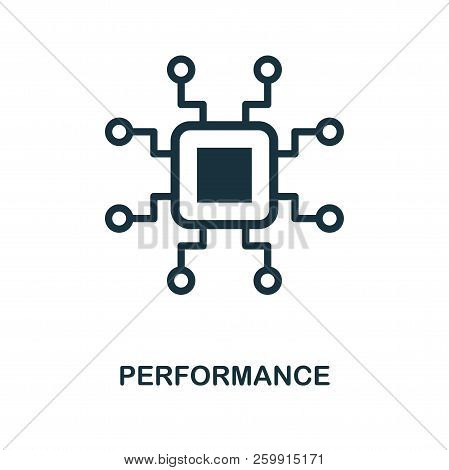 Performance Icon. Monochrome Style Design From Machine Learning Icon Collection. Ui And Ux. Pixel Pe
