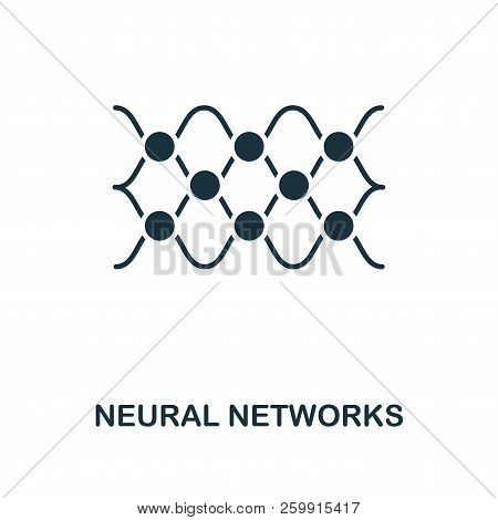 Neural Networks Icon. Monochrome Style Design From Machine Learning Icon Collection. Ui And Ux. Pixe
