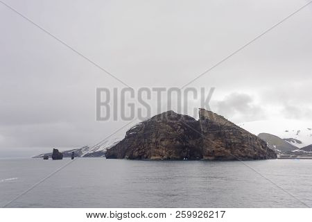 Landscape With Rocks On Deception Island, Antarctica
