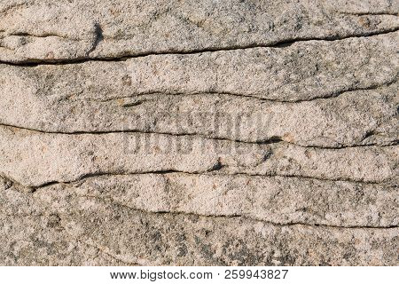 Texture Of Beige Stone, Stratification And Strips