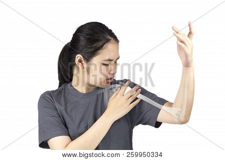 Shoulder Bone Injury White Background Shoulder Pain