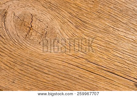 Wood Texture Of Brushed Pine Boards With Knots. Abstract Background With Wood Pattern. Distressed Wo
