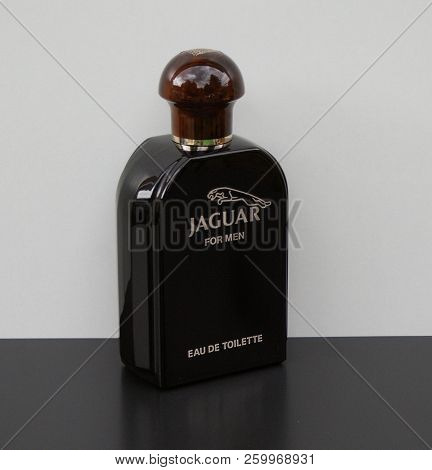 Jaguarfor Men, Eau De Toilette, Large Perfume Bottle
Kassel, Germany, September 15, 2018 : Jaguarfor