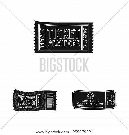 Vector Illustration Of Ticket And Admission Logo. Collection Of Ticket And Event Stock Vector Illust
