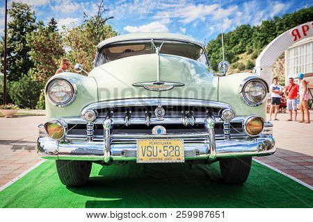 Abrau-dyurso. Krasnodar Region. Russia. July 2, 2016: A Vintage Car Chevrolet Fleetline Deluxe Demon