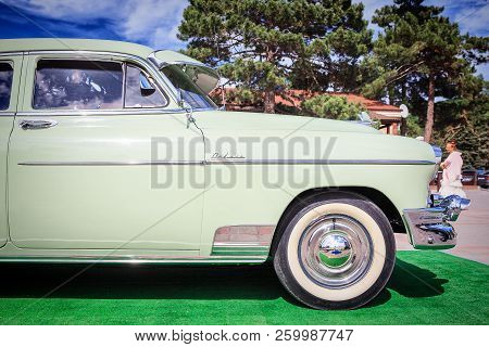 Abrau-dyurso. Krasnodar Region. Russia. July 2, 2016: A Vintage Car Chevrolet Fleetline Deluxe Demon