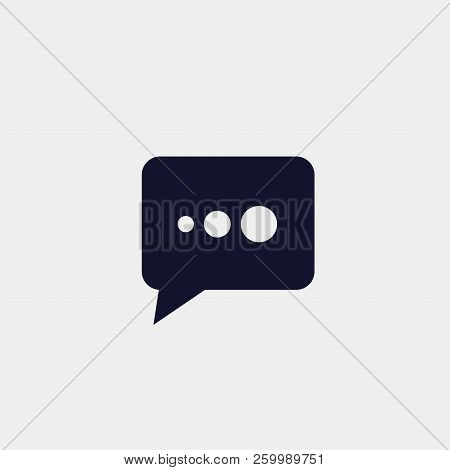 Speech Bubbe Icon, Vector Illustration. Flat Icon
