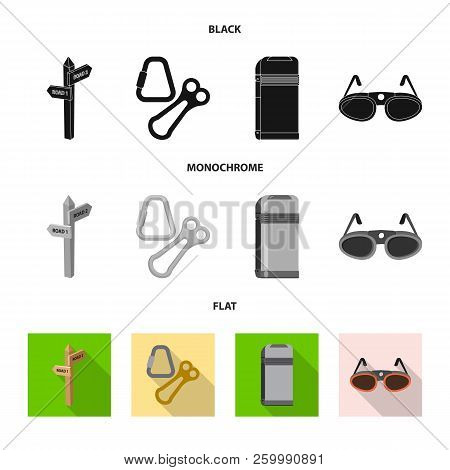 Isolated Object Of Mountaineering And Peak Logo. Collection Of Mountaineering And Camp Vector Icon F