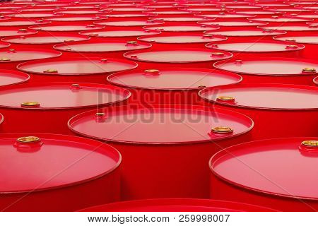 The Metal Barrels Of Red Color, Background