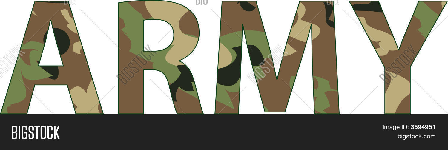 Vector Army Text Vector & Photo (Free Trial) Bigstock