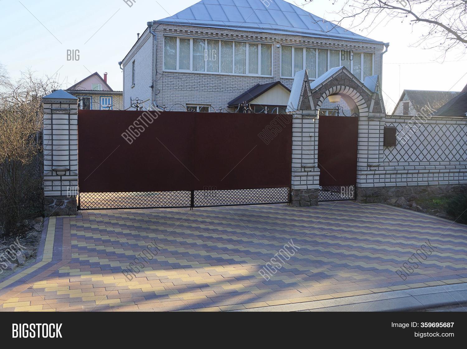 Brown Iron Gate White Image & Photo (Free Trial) Bigstock