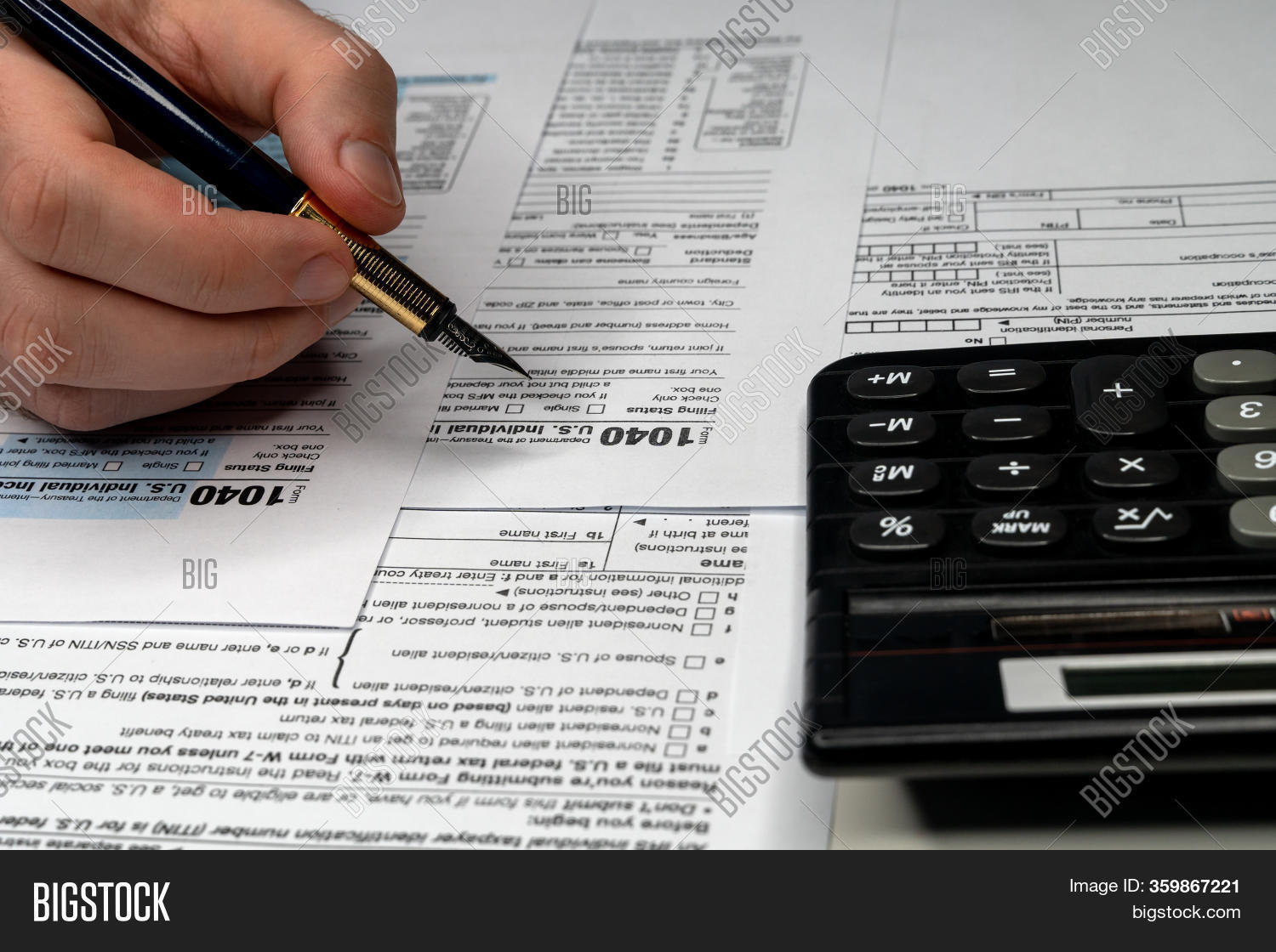 Tax Forms 1040. U.s Image & Photo (Free Trial) | Bigstock