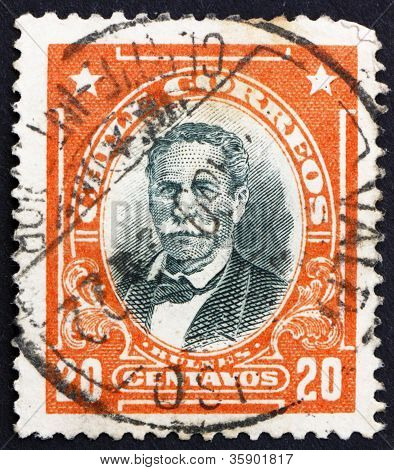 Francobollo Cile 1911 Manuel Bulnes Prieto, Presidente di Chil