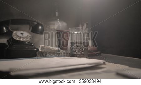 Nkvd Officer Interrogates A Prisoner, Ussr Time