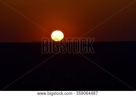 Beautiful Sunset Overlooking The Colorful Sky In The Czech Republic.