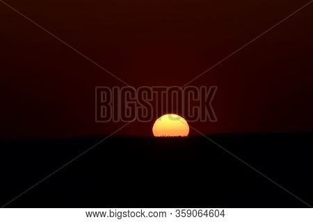 Beautiful Sunset Overlooking The Colorful Sky In The Czech Republic.