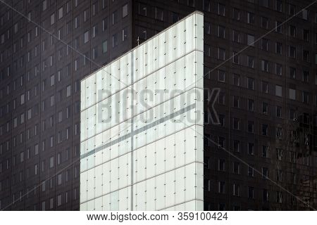 Downtown With Skyscrapers In La Defense, Paris, Ile-de-france, France