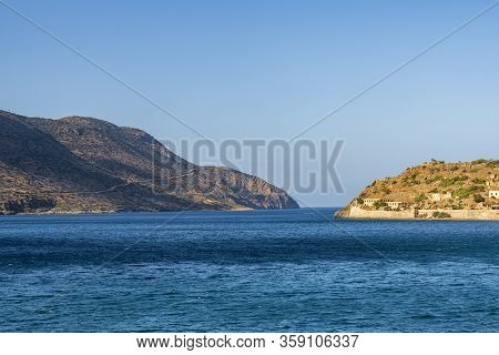 Aerial View Of Spinalonga Island, Crete, Greece