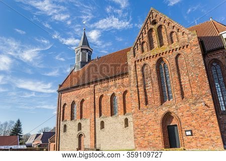 Historic Stefanus Church In Small Village Holwierde, Netherlands
