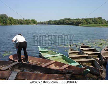 Seym River In The Kursk Region On A Warm Summer Day. There Are Small Ripples On The Surface Of The R