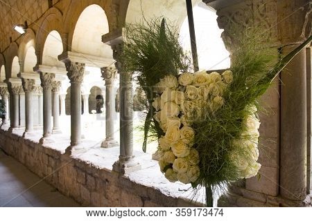 Floral Artworks At Girona Flower Festival Tiempo De Flores. Contemporary Floristic Art In Ancient Ar