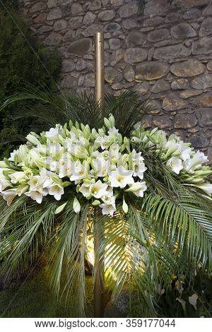 Floral Artworks At Girona Flower Festival Tiempo De Flores. Contemporary Floristic Art In Ancient Ar